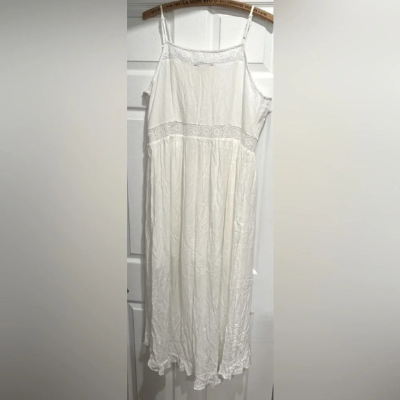 Yoins your inspiration white sun dress wedding lined zipper ruffles strappy USXL - Picture 6 of 7